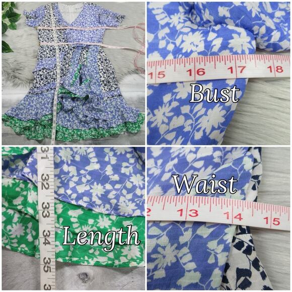 TANYA TAYLOR Bianka Ditzy Mixed Floral Silk Mini Dress Women’s Size 6 - Picture 14 of 16